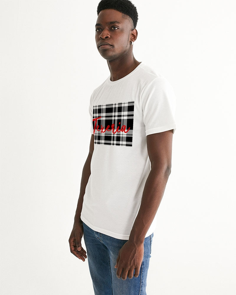 Black & White Plaid Men's Graphic Tee