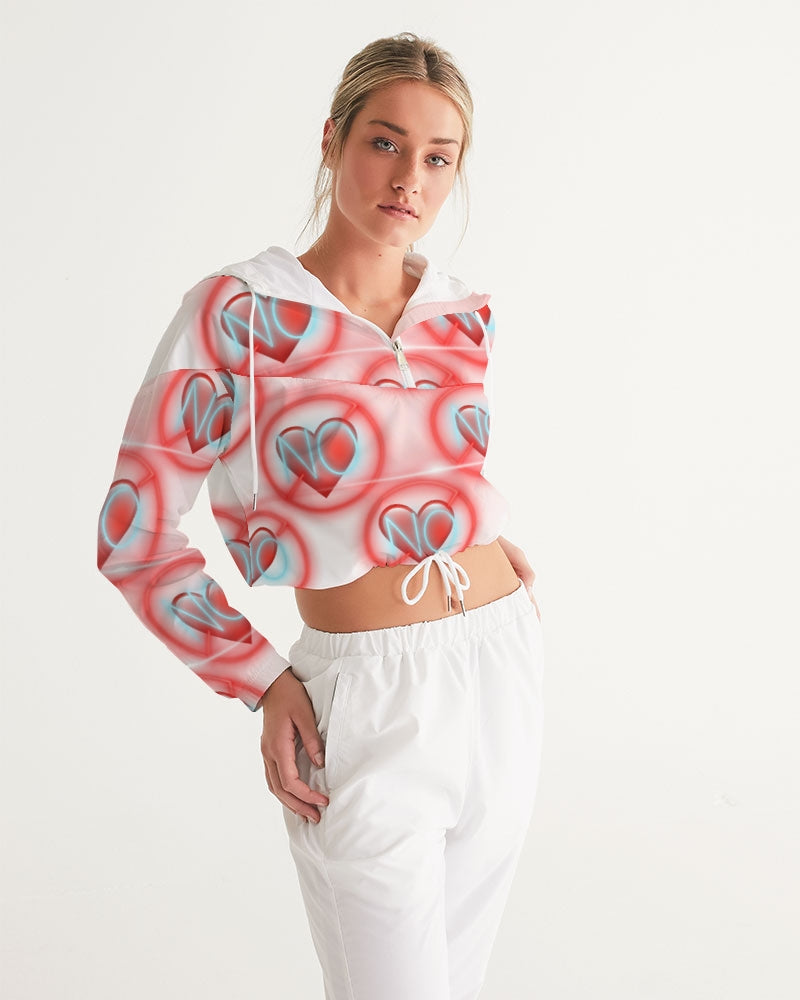 No love 2 Women's Cropped Windbreaker