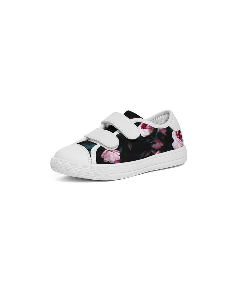 Dark Floral Kids Velcro Sneaker