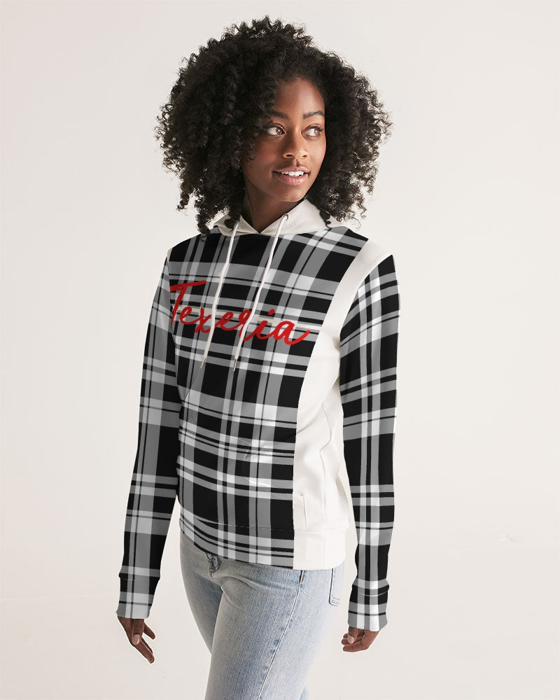 Black & White Plaid Women's Hoodie