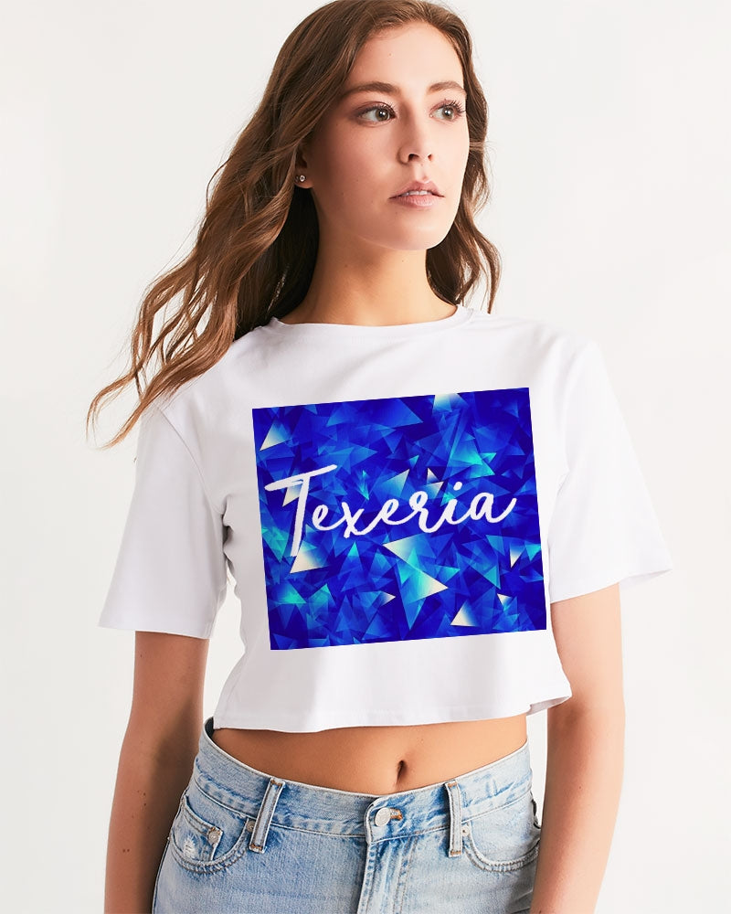 Crystal Blue Women's Cropped Tee