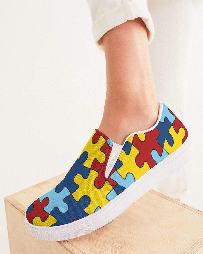 Autism Awareness FC4 Women's Slip-On Canvas Shoe