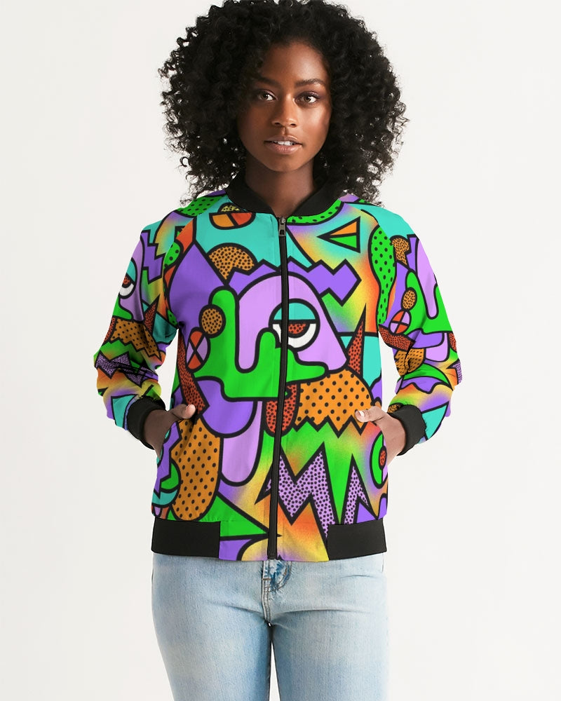 Abstract Women's Bomber Jacket