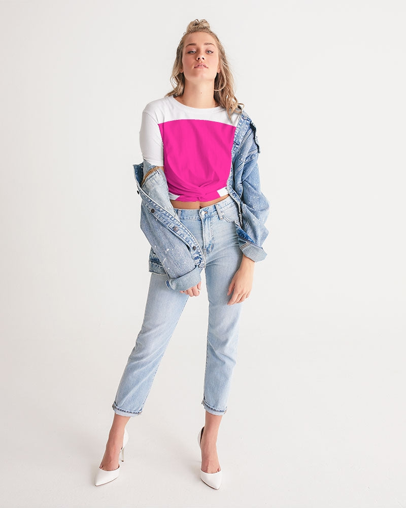 Azalea Women's Twist-Front Cropped Tee