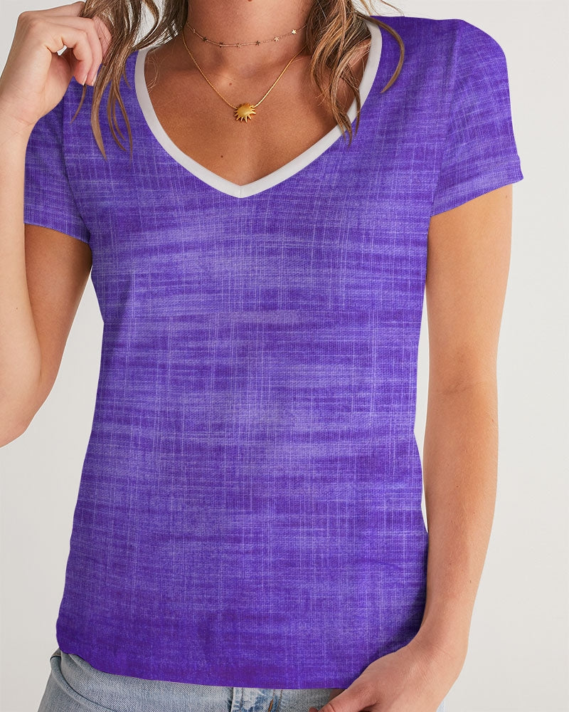 violet Women's V-Neck Tee