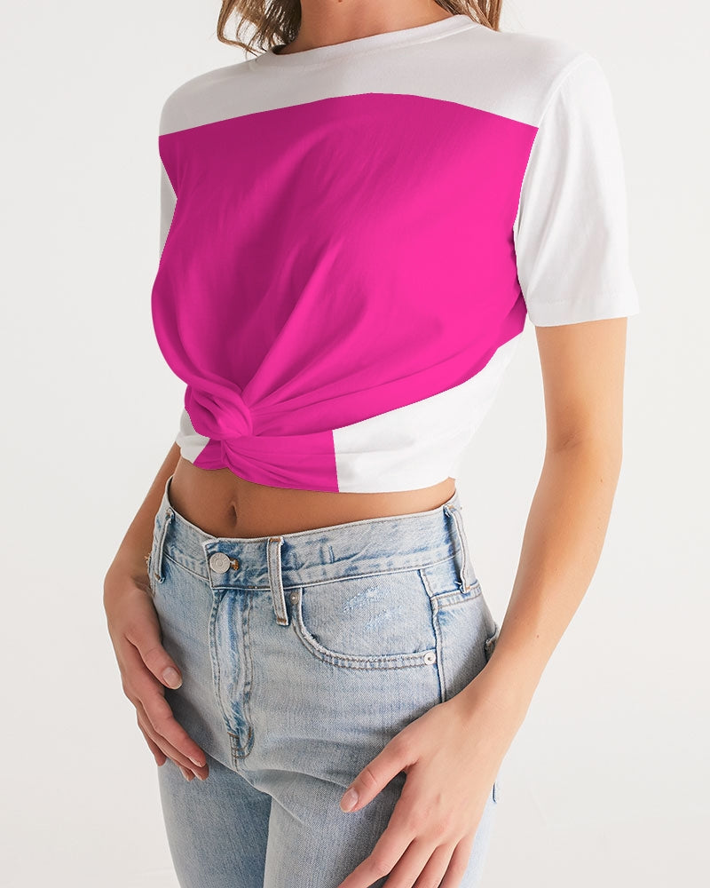 Azalea Women's Twist-Front Cropped Tee