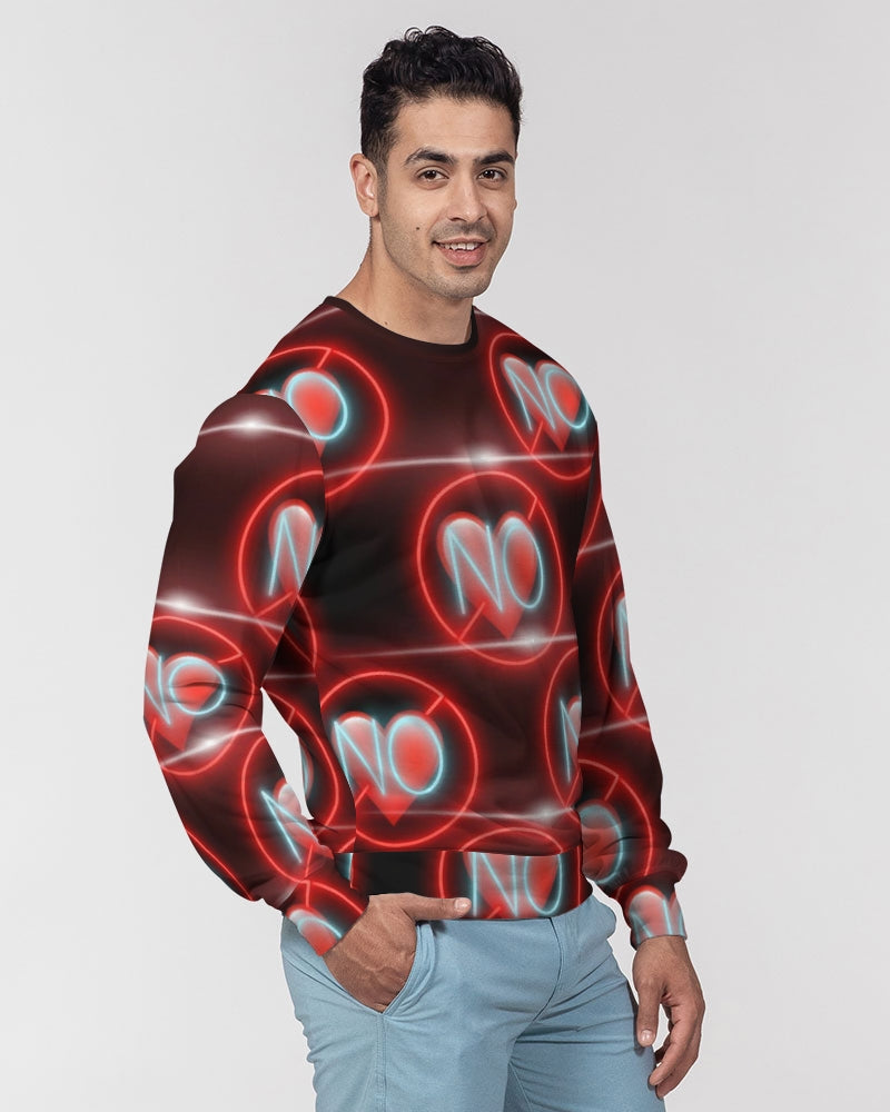 No love 3 Men's Classic French Terry Crewneck Pullover