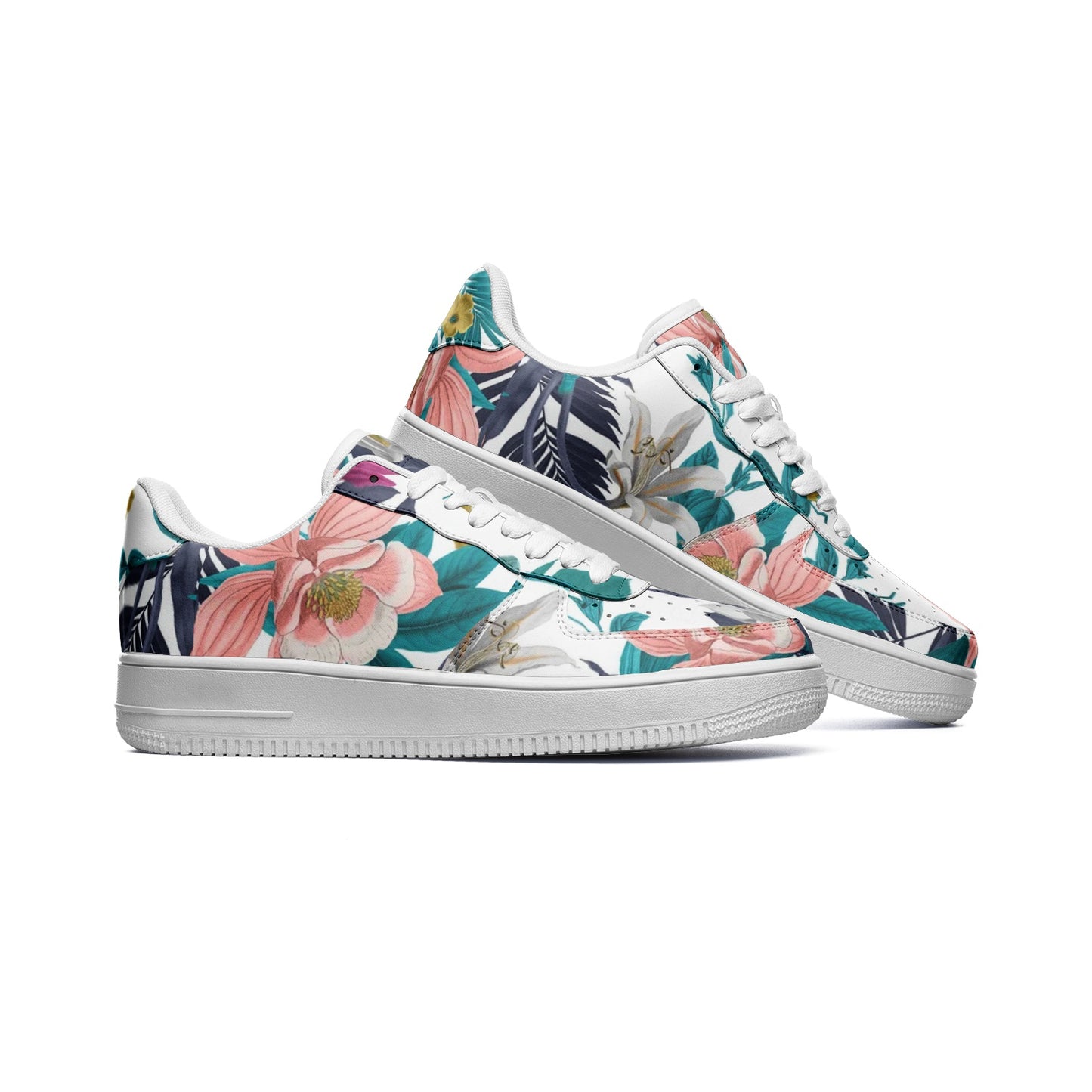 Warm Floral Unisex Low Top Sneakers