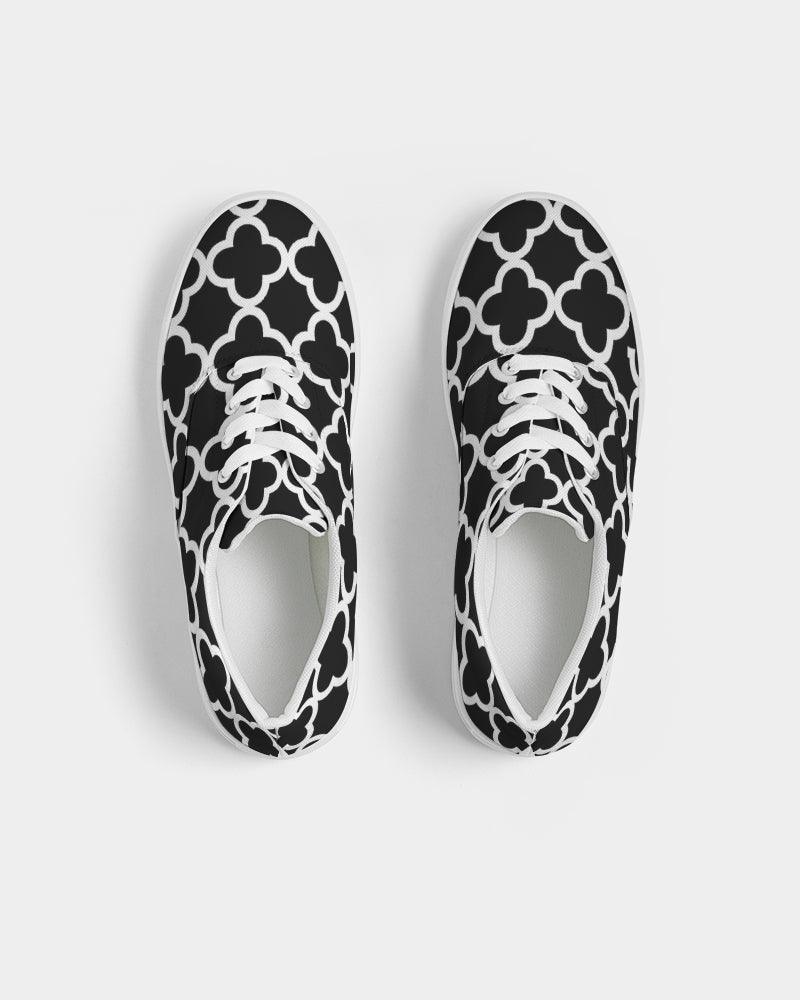 Quatrefoil Women's Lace Up Canvas Shoe