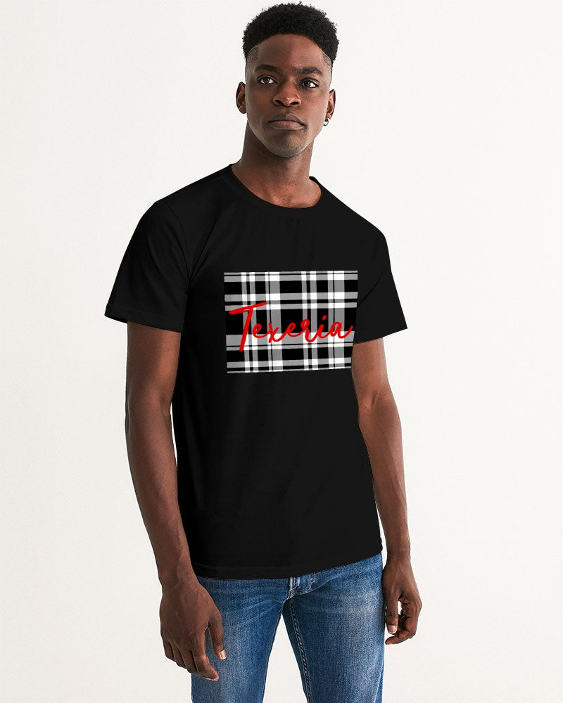 Black & White Plaid Men's Graphic Tee