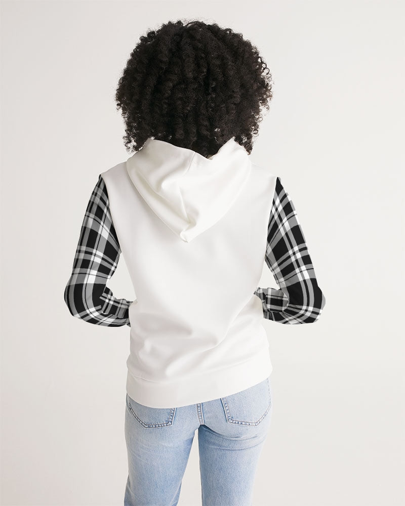Black & White Plaid Women's Hoodie