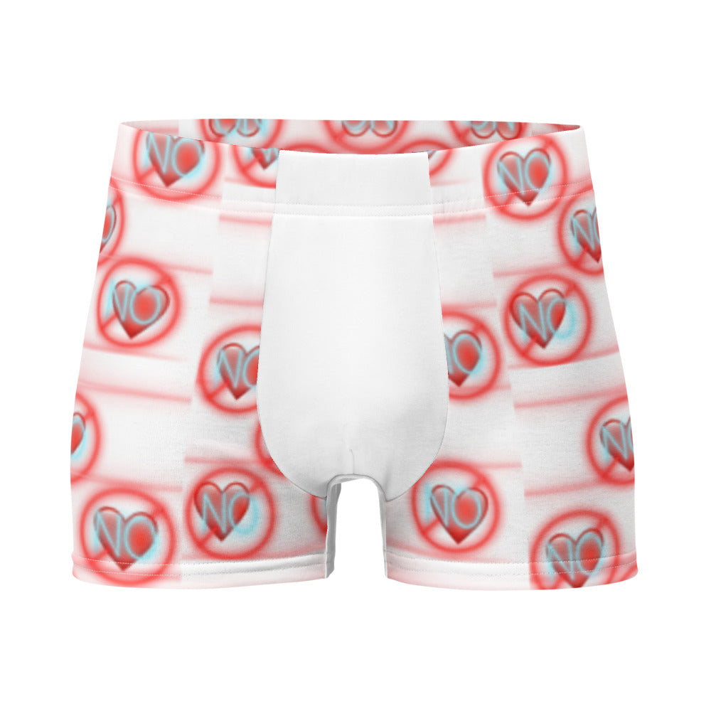 No Love 2 White Blue Boxer Briefs