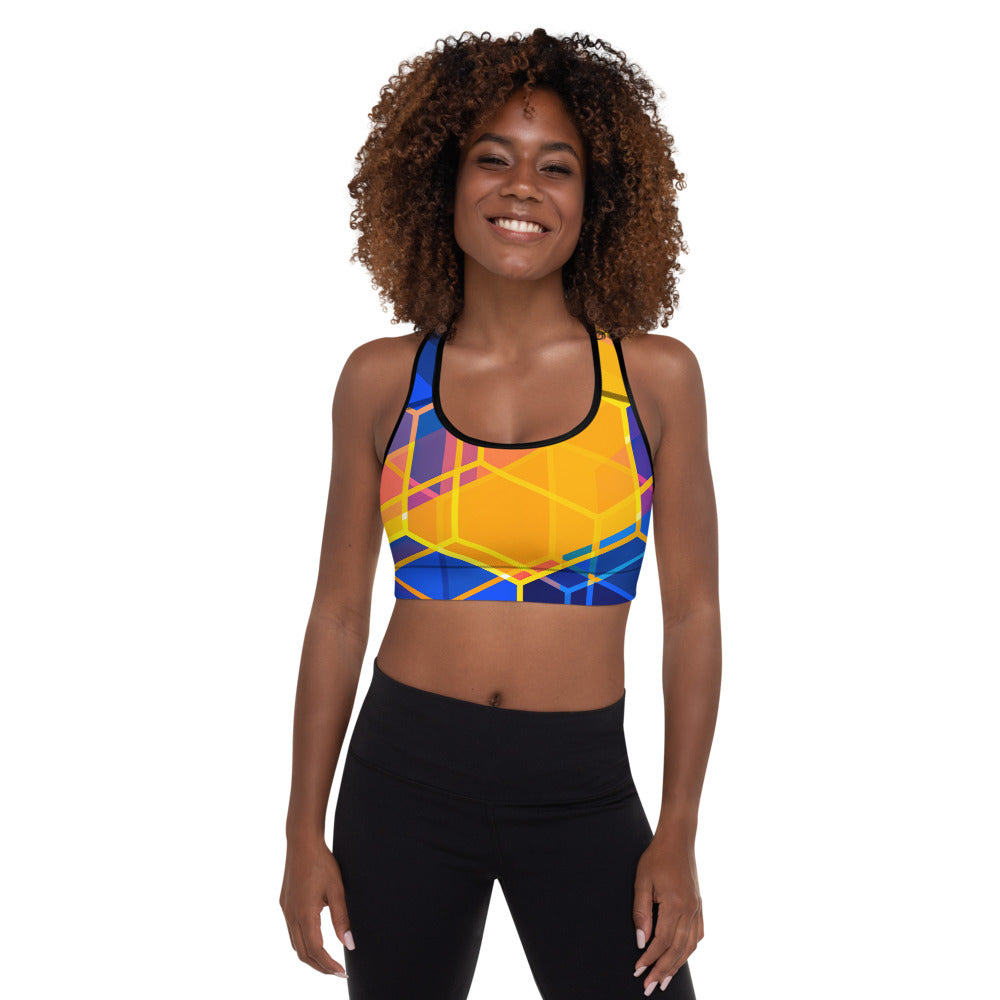 sun burst Sports Bra