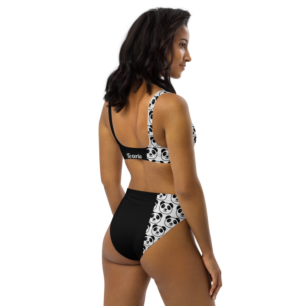 Panda 3 high-waisted bikini