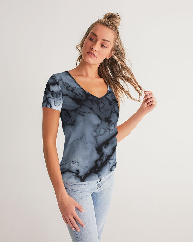 Marble Women's V-Neck Tee