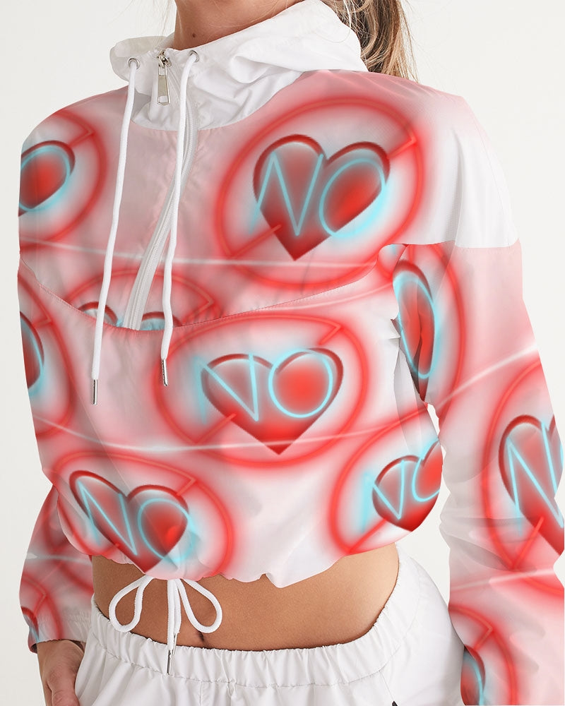 No love 2 Women's Cropped Windbreaker