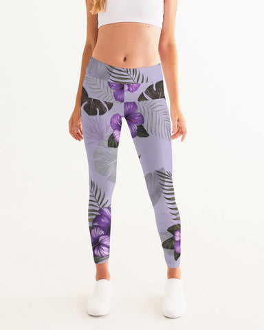 Purple Flower Women's Yoga Pants