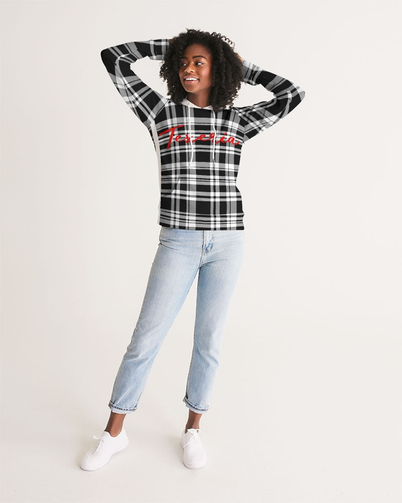 Black & White Plaid Women's Hoodie