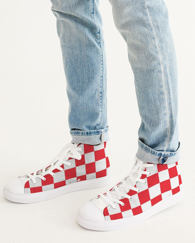 checkered Men's Hightop Canvas Shoe