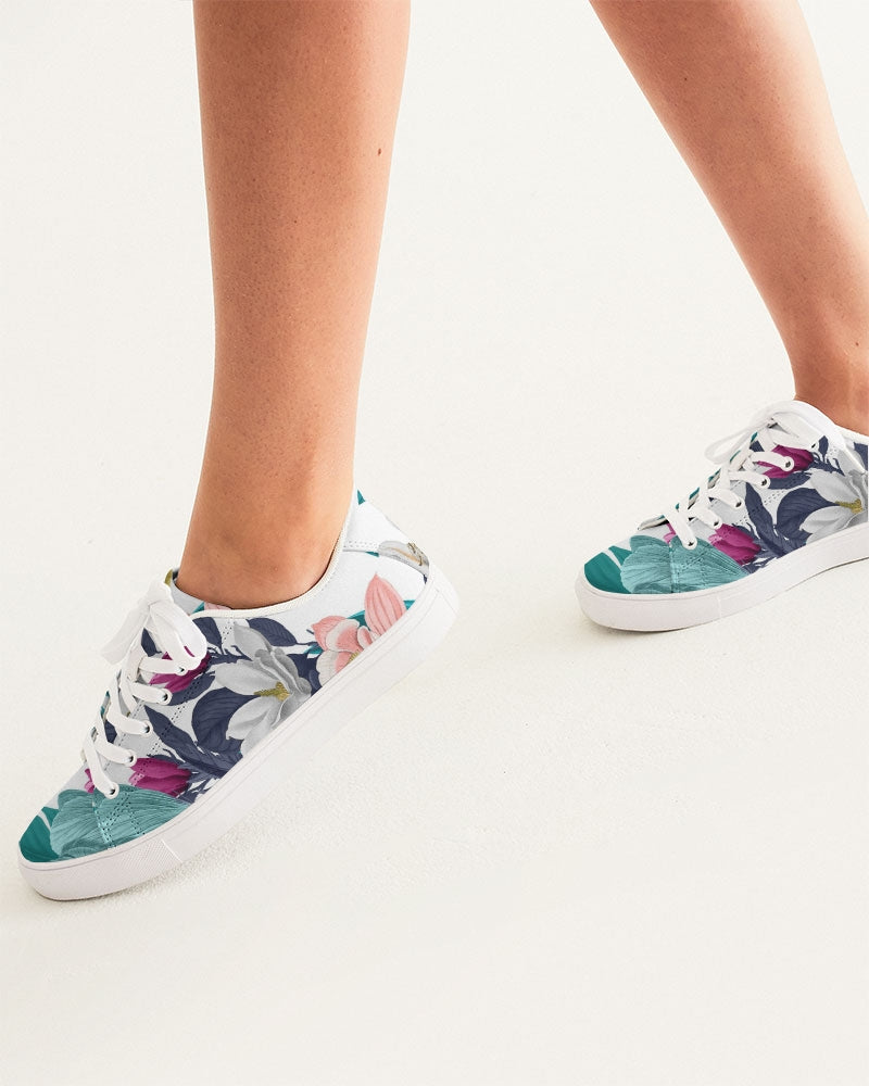 Warm Floral Women's Faux-Leather Sneaker