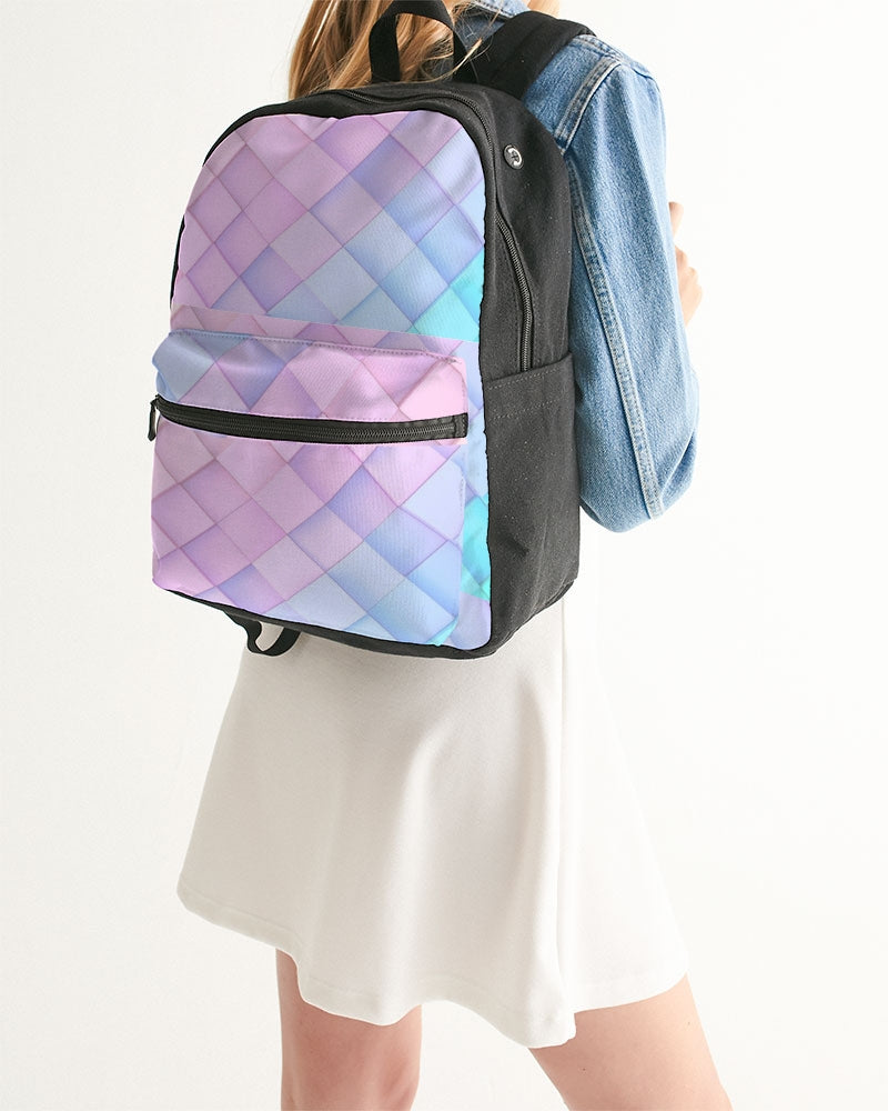 Pastel diamonds Small Canvas Backpack