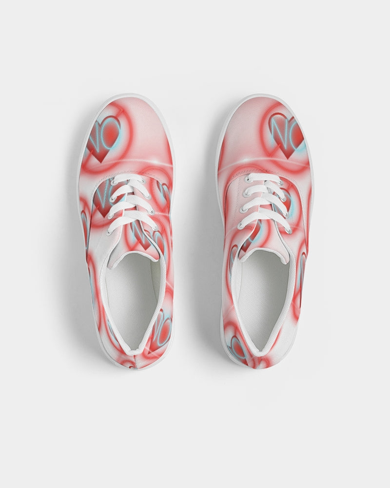 No love 2 Women's Lace Up Canvas Shoe