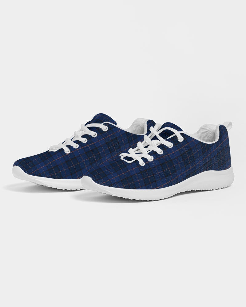 Blue Plaid Women's Athletic Shoe