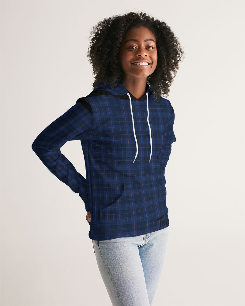 Blue Plaid Women's Hoodie