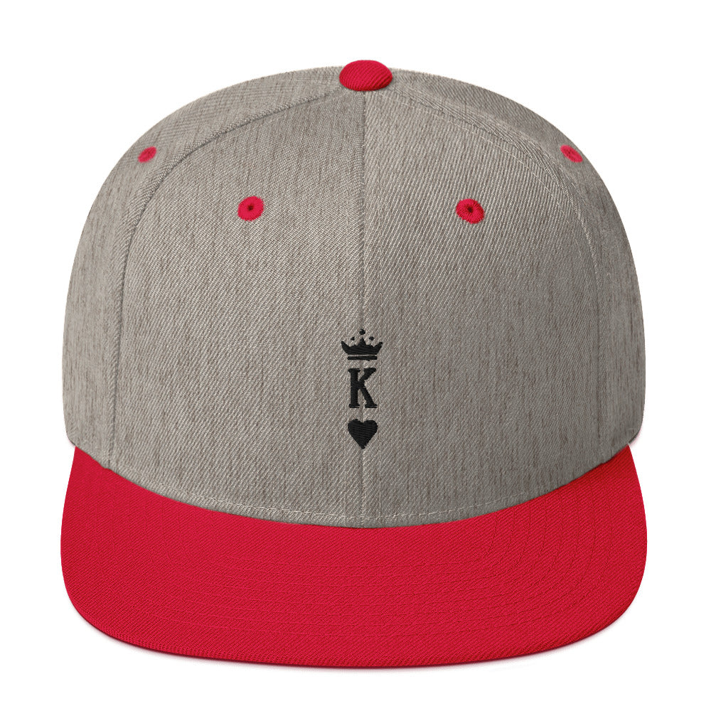 King Snapback Hat Black