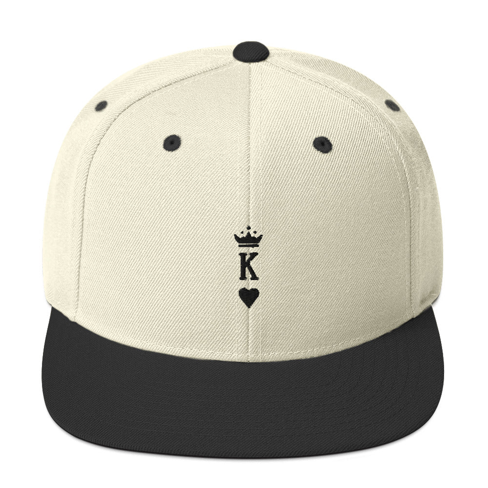 King Snapback Hat Black