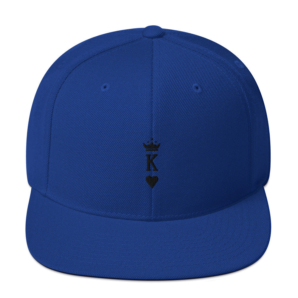 King Snapback Hat Black