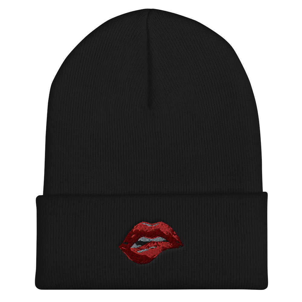 Lips Cuffed Beanie