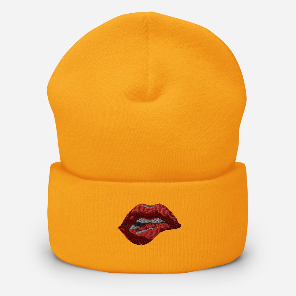 Lips Cuffed Beanie