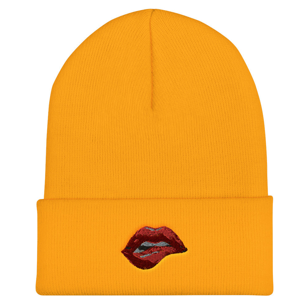 Lips Cuffed Beanie