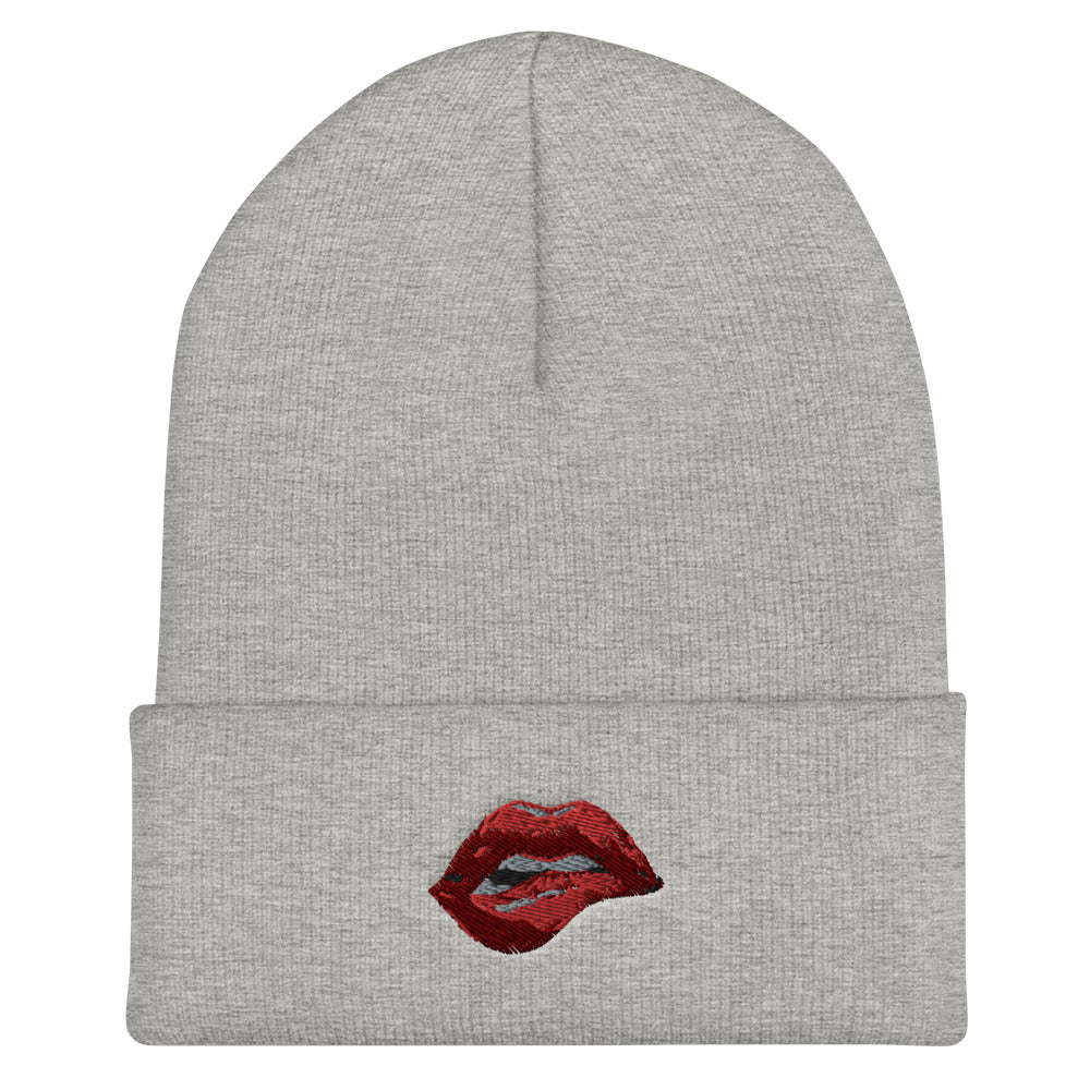 Lips Cuffed Beanie