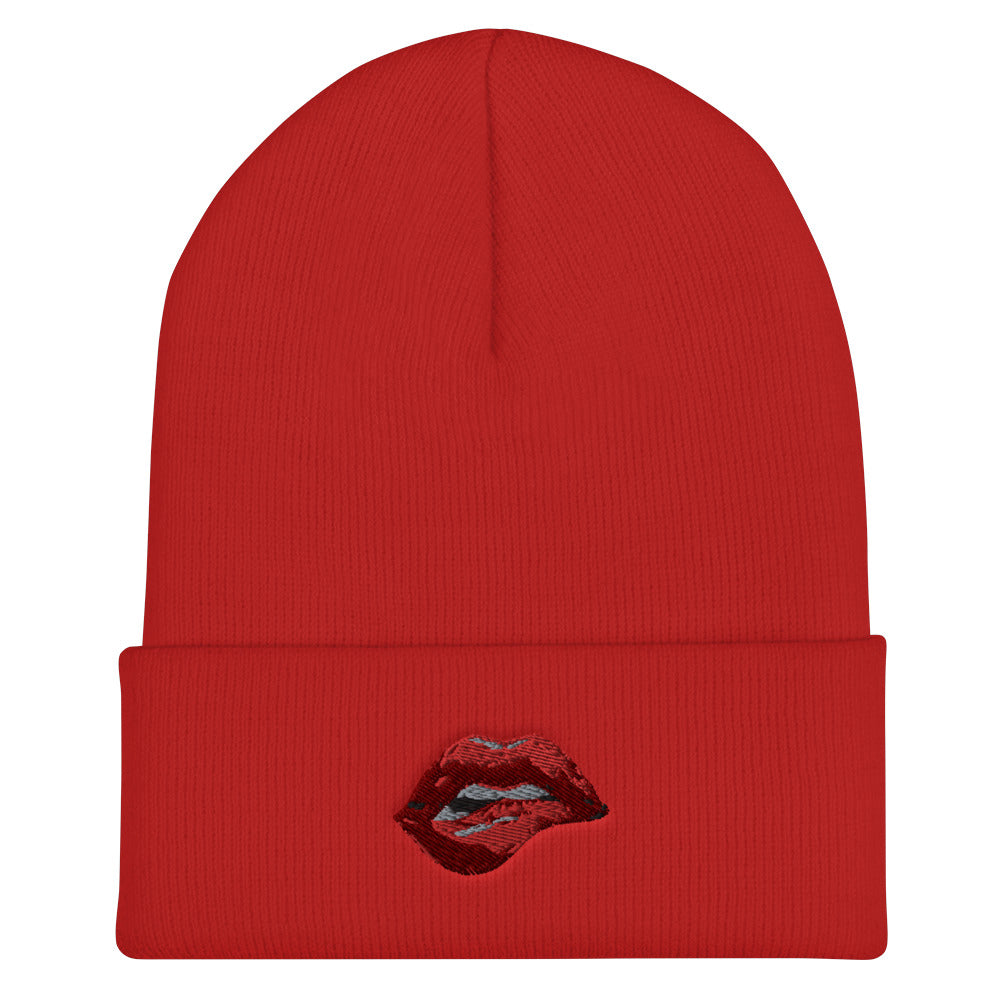 Lips Cuffed Beanie