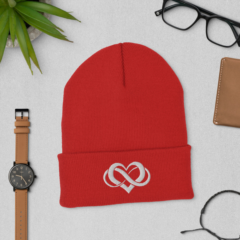 Poly Love Cuffed Beanie