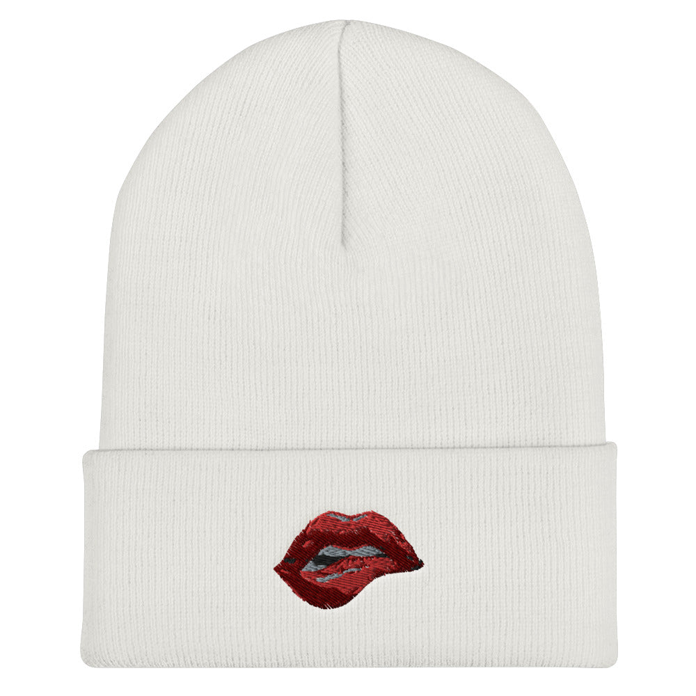 Lips Cuffed Beanie