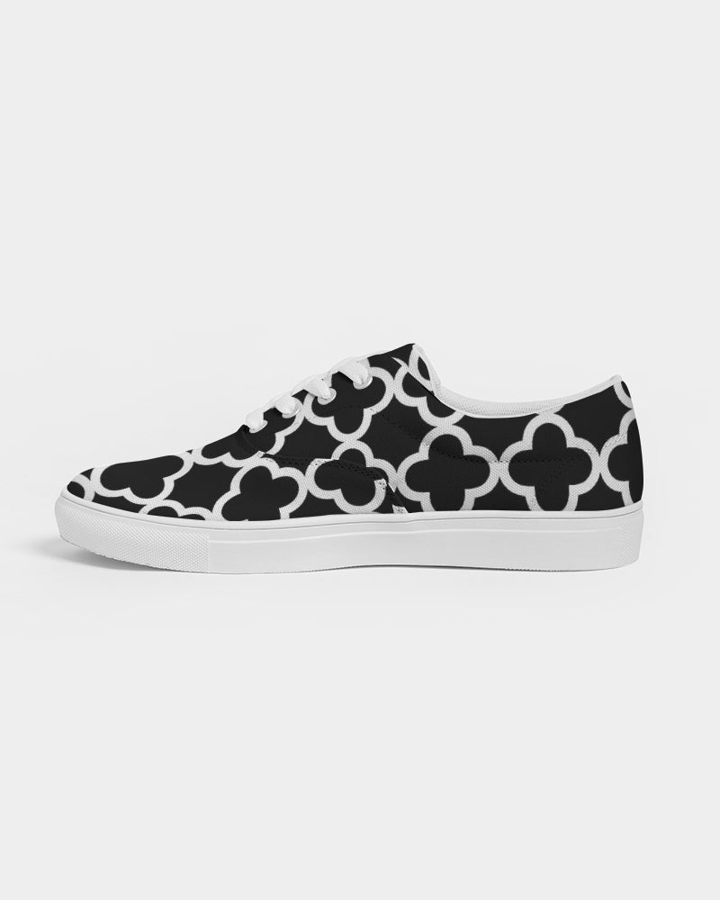Quatrefoil Women's Lace Up Canvas Shoe
