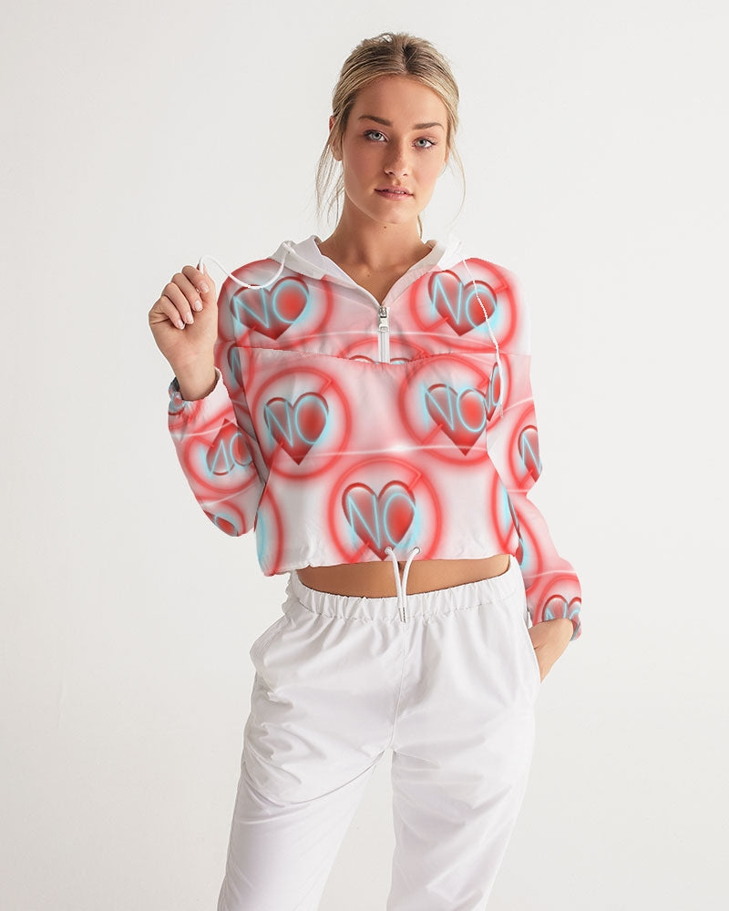No love 2 Women's Cropped Windbreaker