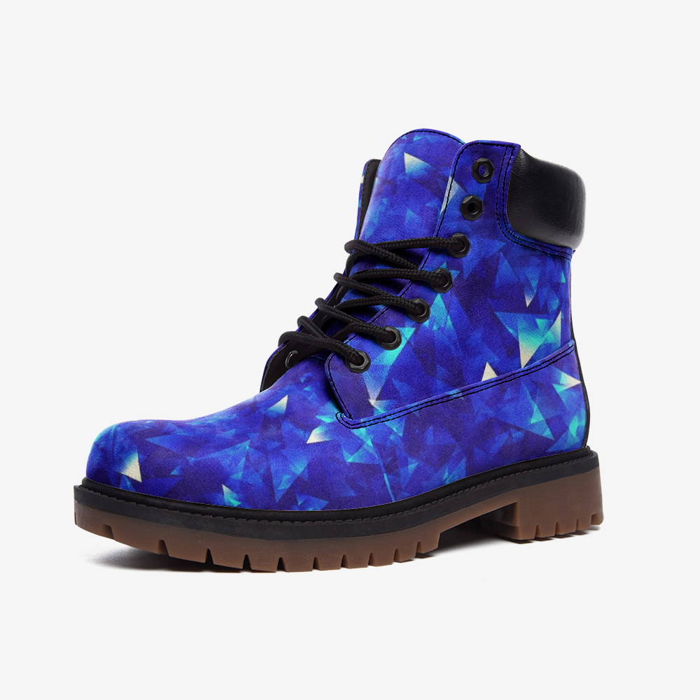 Crystal Blue Casual Leather Lightweight boots