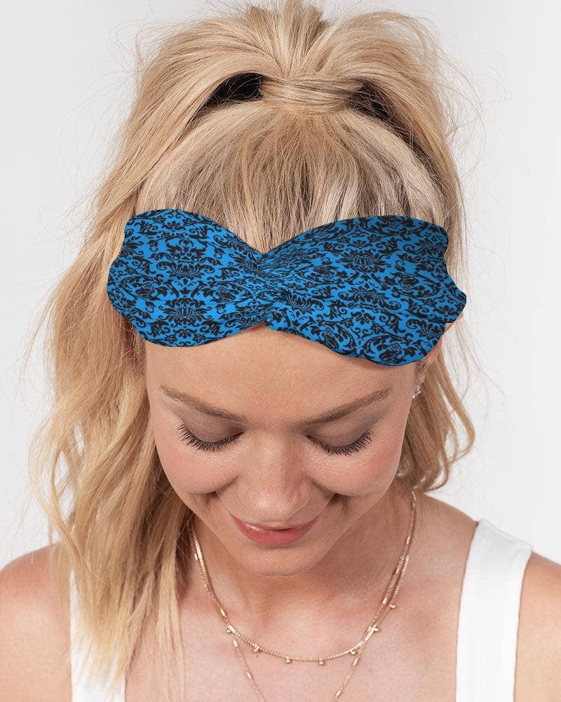 chandelier blue Twist Knot Headband Set