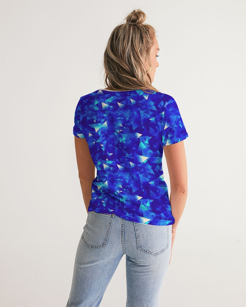 Crystal Blue Women's V-Neck Tee