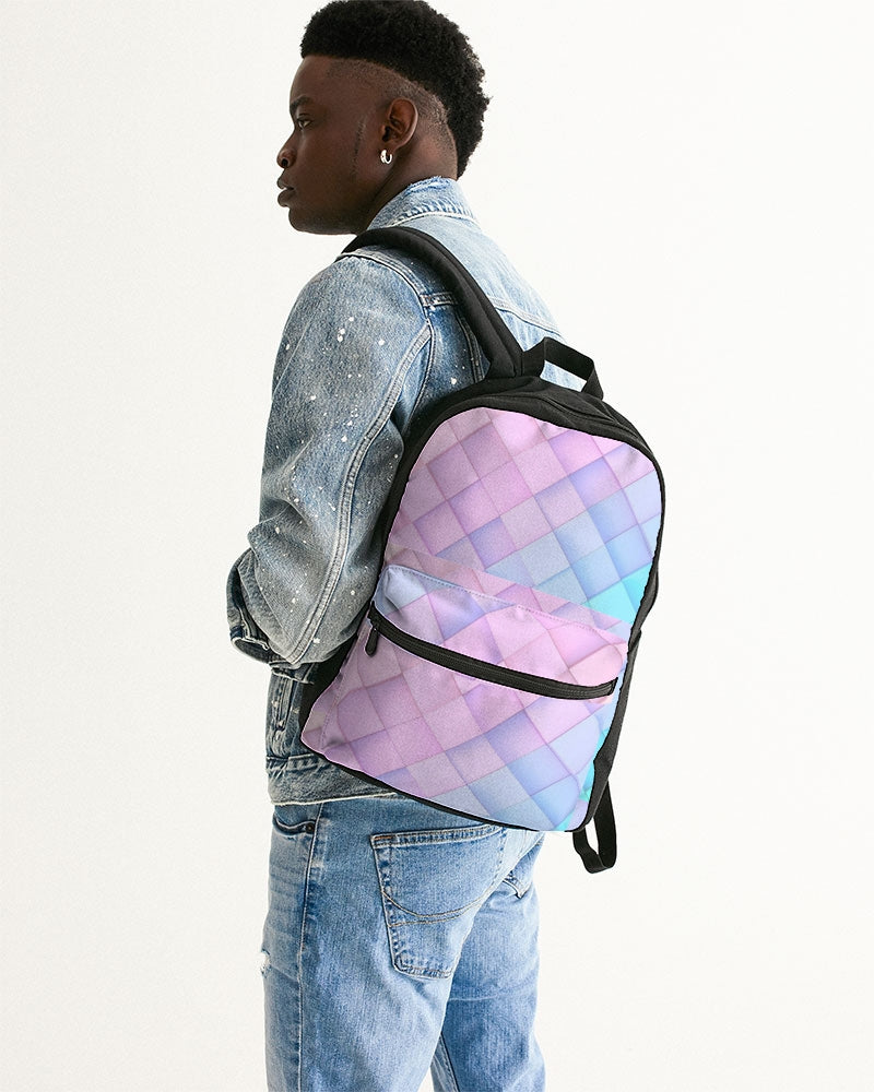 Pastel diamonds Small Canvas Backpack