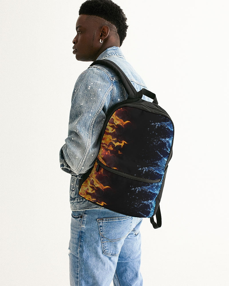 Water fire Small Canvas Backpack