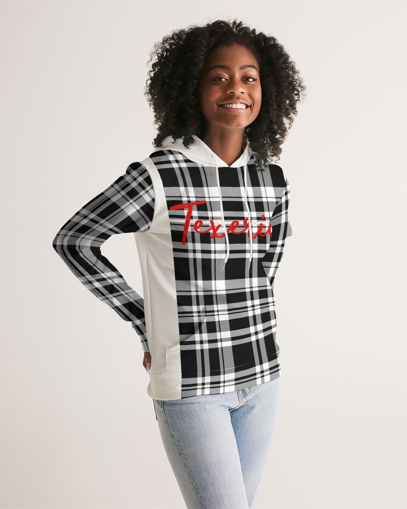 Black & White Plaid Women's Hoodie