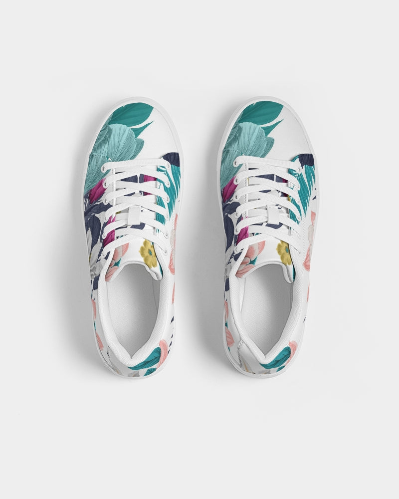 Warm Floral Women's Faux-Leather Sneaker
