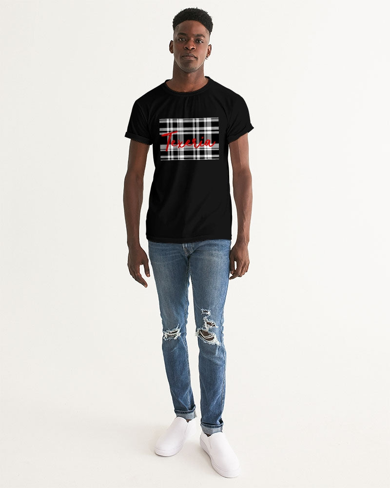 Black & White Plaid Men's Graphic Tee