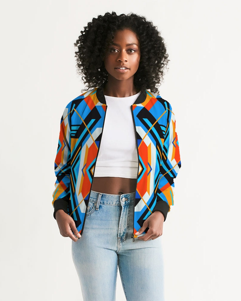 Aztec blue Women's Bomber Jacket