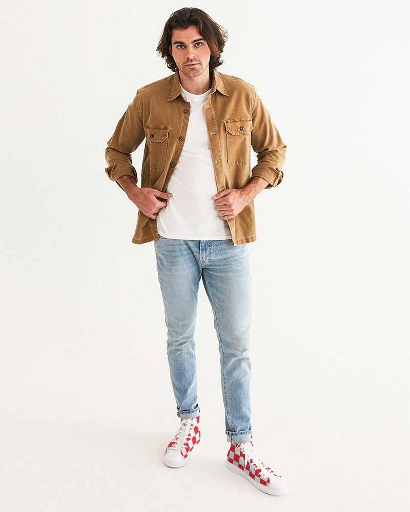 checkered Men's Hightop Canvas Shoe